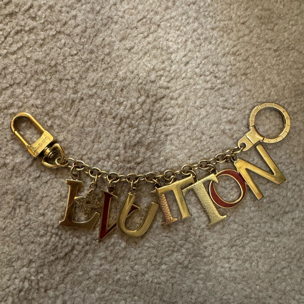Louis Vuitton Gold and Red Key Holder